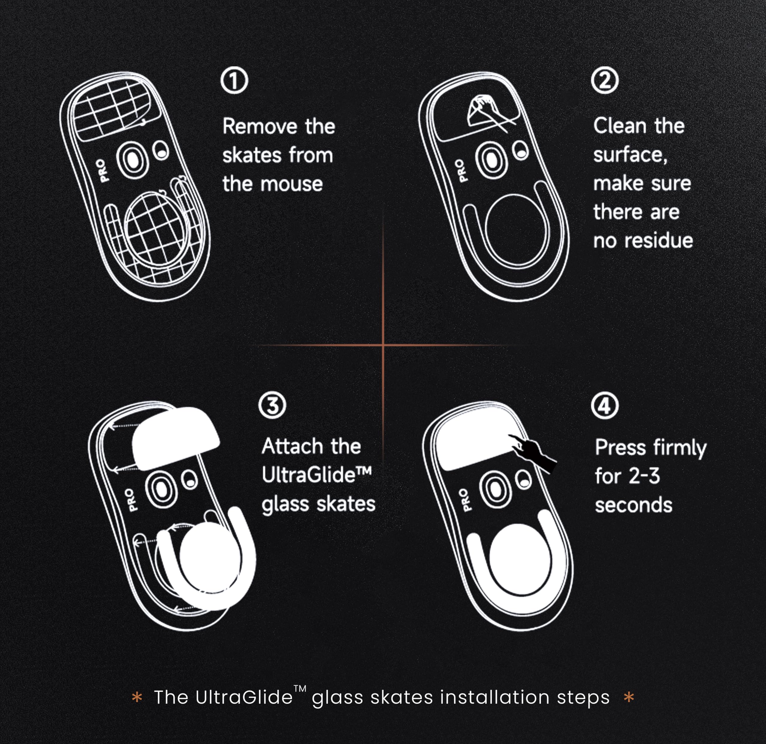 Amazon.com: PWNAGE Ultraglide Glass Skates Feet for G Pro X 2